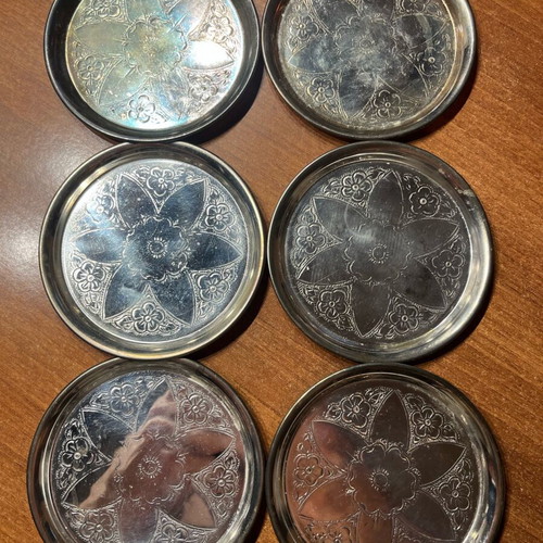 Vintage Silver and Gold-Plated Decorative Plates Like New