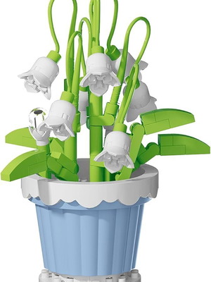 Botanical Building Blocks Lily of the Valley σε γαλάζιο γλαστράκι σαν καινούργιο