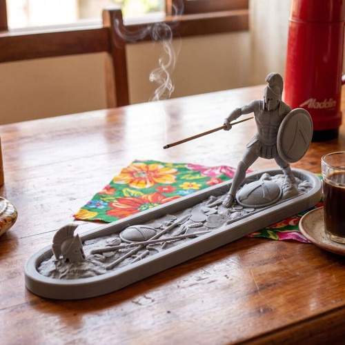 3D Printed Spartan Warrior Incense Burner new, detailed design