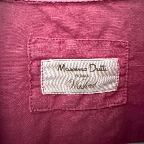 Massimo Dutti fuchsia shirt with pintuck details