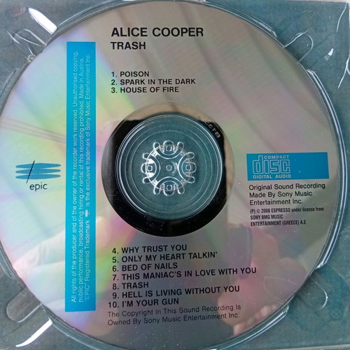 Alice Cooper Trash CD like new