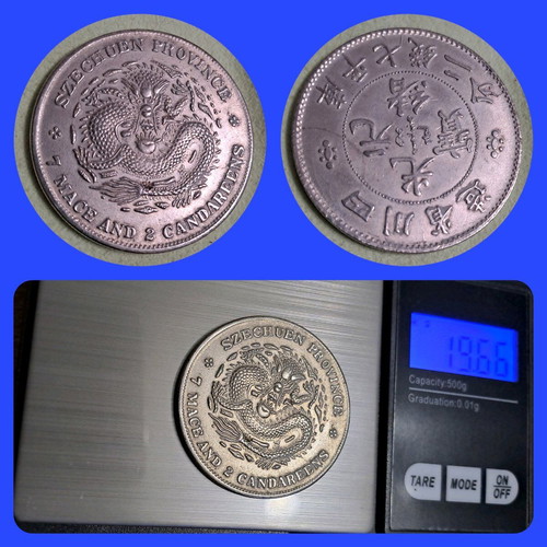 Chinese yuan 1901 used, faithful replica