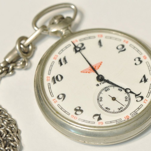 Molnija 18 Rubis pocket watch used, made in USSR