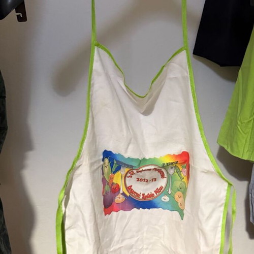 Children's cooking clothes set used, apron and chef hat