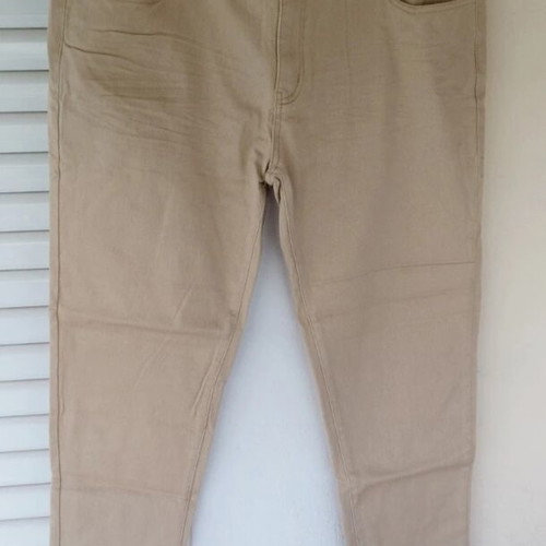 Beige men's jean casual pants plus size new Shein