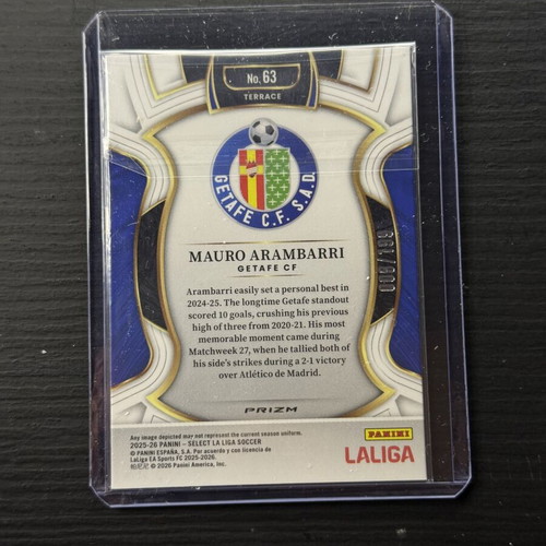 Mauro Arambarri Panini Select Gold parallel 199 La Liga 2025/26 card new