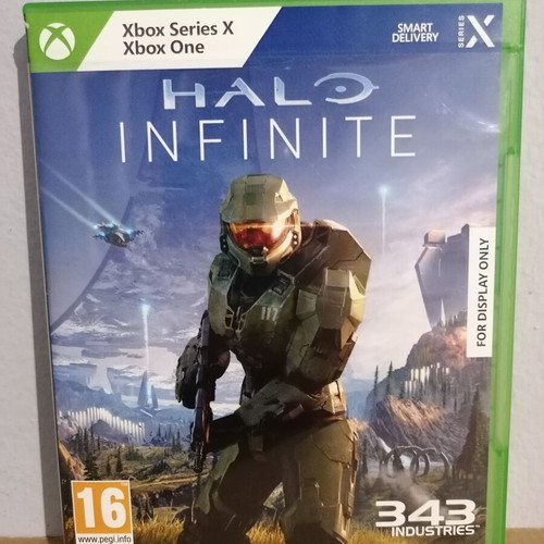 Halo Infinite promo-display case used for Xbox One and Series X