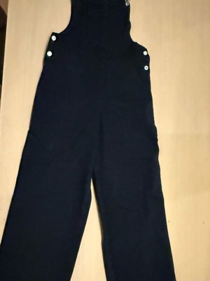 Black denim jean overalls Mango new, size XS