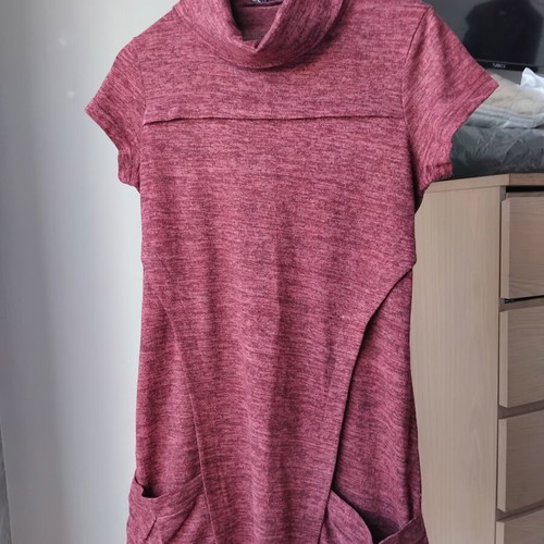 Paranoia short-sleeve dress M, brown red