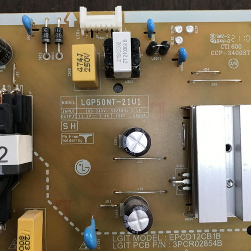 Power supply for LG 50NAN0756PA used (EAX69502002)