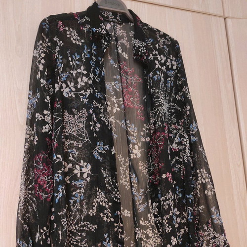 Sheer shirt with floral pattern like new