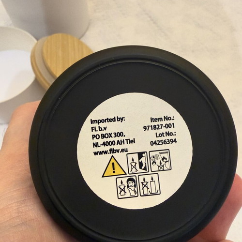 Aromatic candle in black jar with wooden lid and box new