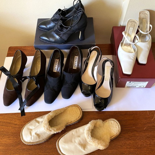 Women's shoes size 37 like new, various designs and heels