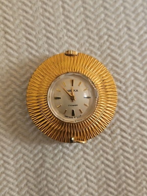 Chaika pendant watch vintage, used, white and gold
