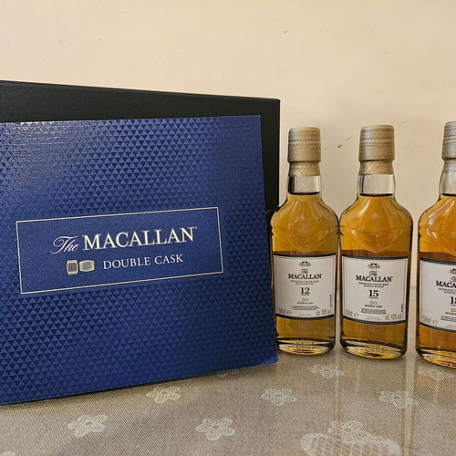 Macallan triple set new, 12, 15 and 18 years old single malt whisky