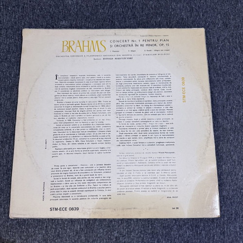 Brahms Warsaw Philharmonic Orchestra vinyl used, classical