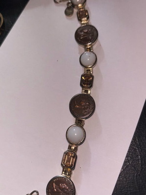 Dyrberg/Kern bracelet used, gold color