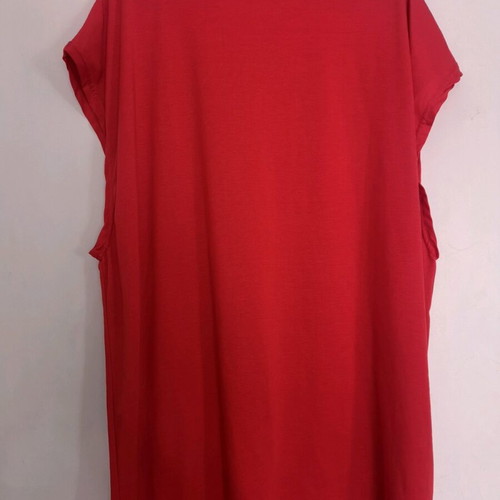 Red sleeveless cotton T-shirt 3XL like new