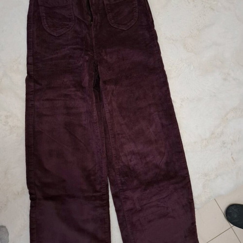 Only corduroy pants like new, burgundy, high waist, size S