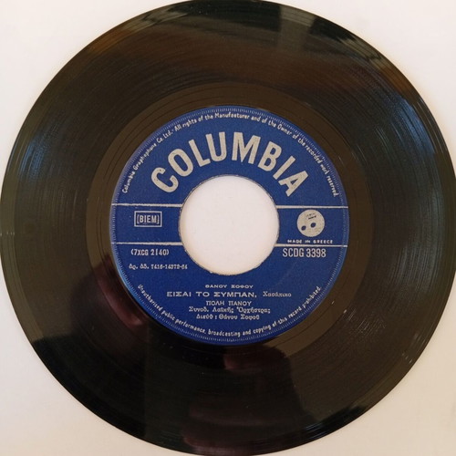 Panos Gavalas & Poly Panou / Ria Kourti 45 RPM record used, laiko