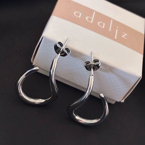 Adaliz stainless steel earrings new, silver