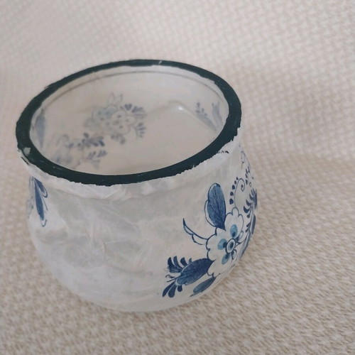 Handmade jar decorated with decoupage technique, new