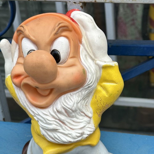 Vintage Bully West Germany Disney Grumpy rubber figure used