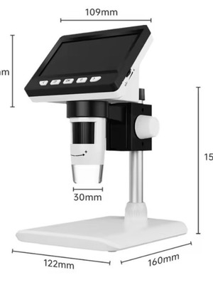 Ψηφιακός μικροσκόπιο με οθόνη LCD 4,3", επαναφορτιζόμενη μπαταρία και USB σύνδεση