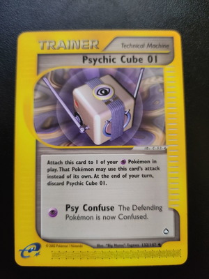 Trainer Psychic Cube 01 132/147 used from Aquapolis 2002 collection