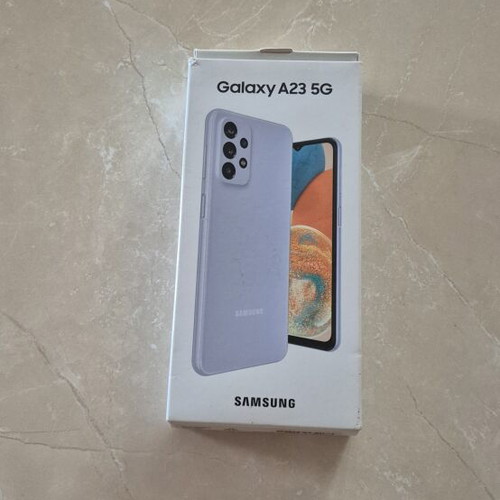 Samsung Galaxy A23 5G 128GB light blue like new with 9 cases