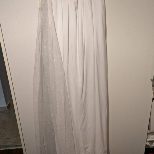 Bridal additional skirt like new, white and silver