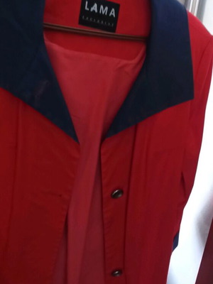 Women's trench coat new, red, Greek tailoring