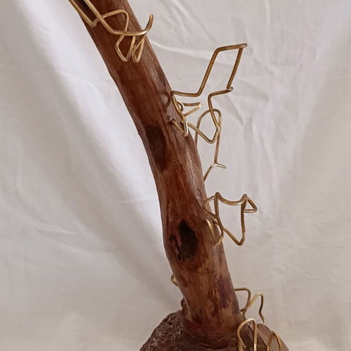 Amadeus Pipe Stand for 8 Pipes made from Heather Root used, 1980s