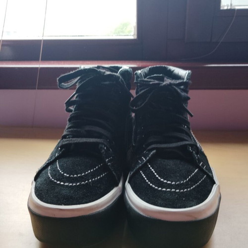 Vans Sk8-Hi Stacked (Suede) black sports sneakers like new, size 40.5