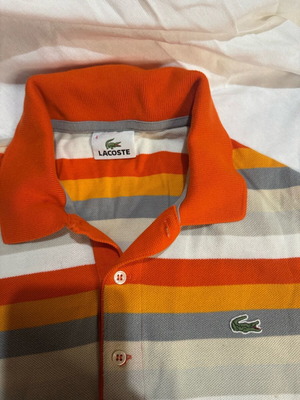 Lacoste polo shirt striped multicolor like new