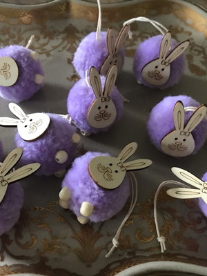 Easter hanging bunny decorations new, set of 10 pieces