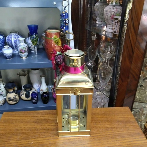 Large ecclesiastical table lantern with handle like new