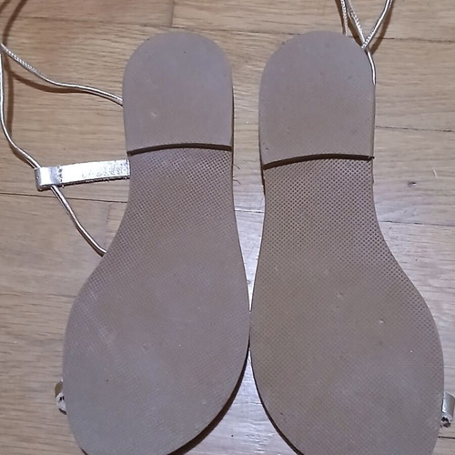 Iris handmade leather sandals with gold laces size 35 like new