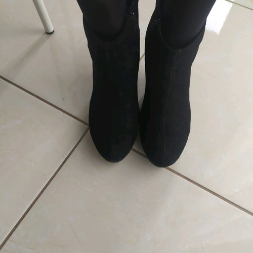Moods Shoes black suede ankle boots used, size 37