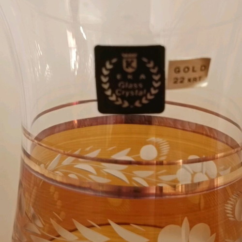 Vintage crystal vases 23 cm and 22 cm like new