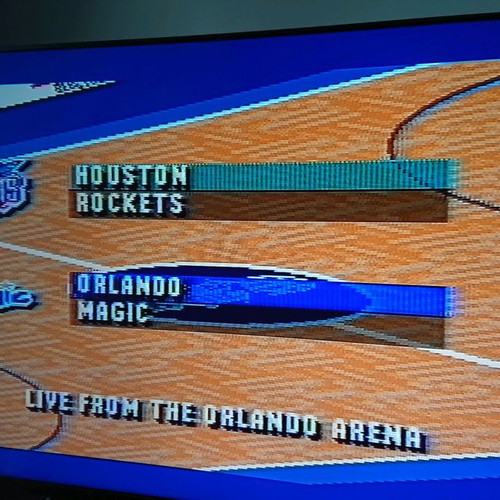 Sega Mega Drive II used console with two controllers and NBA LIVE 96