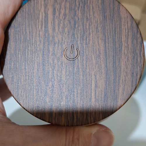 2 LED rechargeable wall lights with walnut wood effect