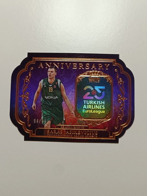 Jasikevicius 25th Anniversary Panini Crown Royale EuroLeague card like new