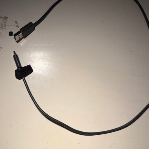 USB to Micro-USB Charging Cable with Velcro, like new, black