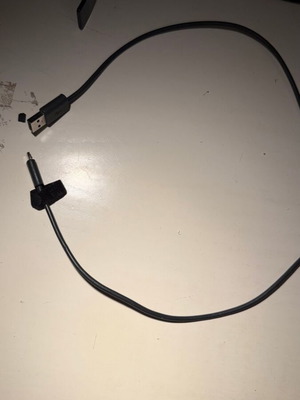 USB to Micro-USB Charging Cable with Velcro, like new, black