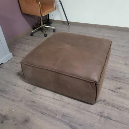 Brown fabric stool new