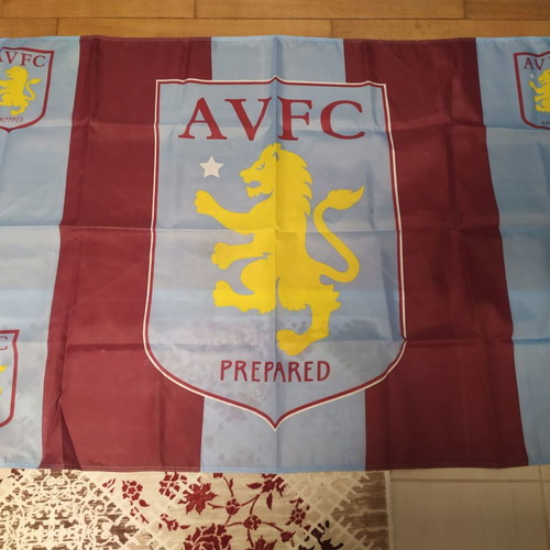 Aston Villa large flag used 0.90 m x 1.50 m