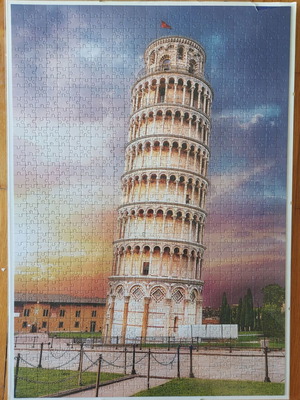 Puzzle in frame like new, dimensions 0.50x0.70 m