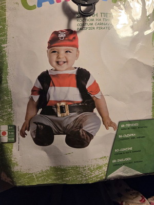 Pirate carnival costume for baby 7-12 months like new