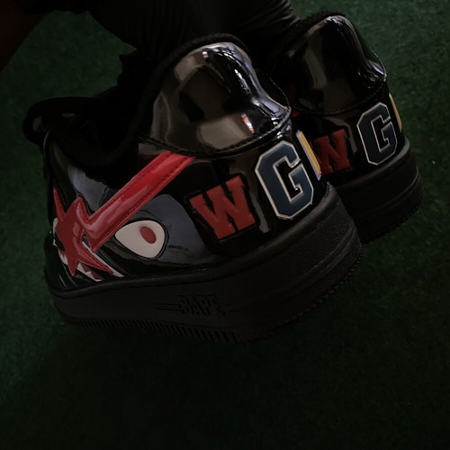 Bape Bapesta Low Shark Black Red sneakers new, size 44